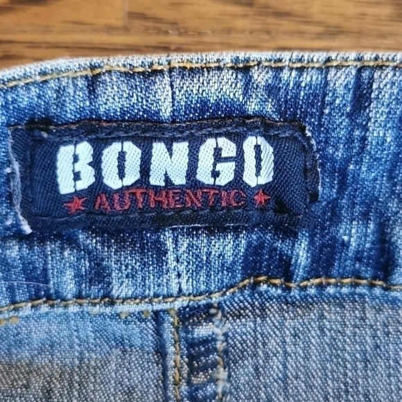 𝅺Vintage 1990s Bongo Faded Denim Skirt Pockets 9 - Picture 5 of 8